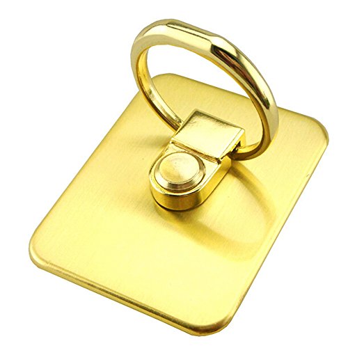 i-smile® Bunker Ring Stand Holder/Mobile Phone Ring Stent/Guard Against Theft Clasp/360 Degree Rotating Metal Ring Holder Mobile Phone Stand for iPhone 4 4s 5 5s 6 iPad Mini iPad Air Sumsung HTC Smartphone (Gold)