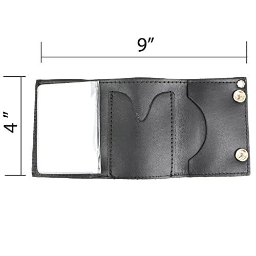 Image of Milwaukee Leather MLW7889 Men's 7.5 inch Black Premium Leather Soft Biker Wallet - Bi-Fold Anti-Theft Stainless Steel Chain