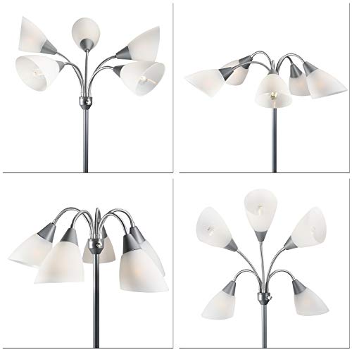 Medusa Floor Lamps Standing Lamps 5 Heads Adjustable Reading Light Large Shade Use E26 A19 Bulb Floor Lamps For Living Room Bedroom By Onext #TOP5