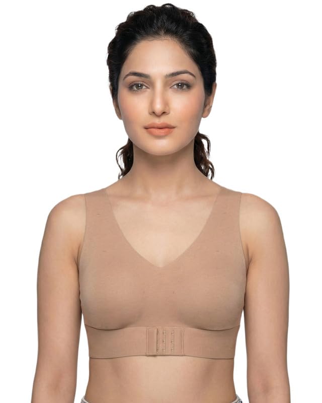 Cotton Padded Bonded Gym Bra | Crisscross Back Support | Full Coverage | Lightly Padded | Breathable Cotton | Wire-Free | No Elastic at Bottom Band and Side Wings | Pack of 1|-picture-39