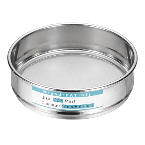 PATIKIL Lab Sieve 220 Mesh 0.0385mm 5.9"/15cm Diameter Sifting Screen
