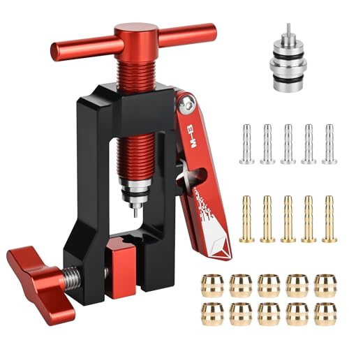 YYTECH Tubo hidráulico de Bicicleta Accesorio de inserción de Aguja Conductor Herramienta con Cortador de Manguera hidráulica - Cortatubos e insertador de Agujas 2-en-1