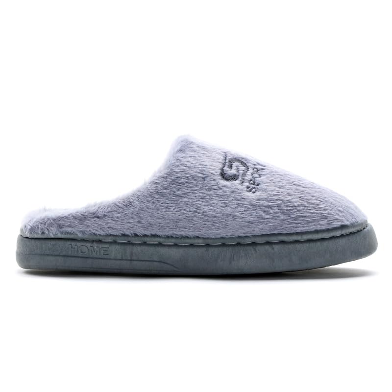 Image of Unisex Winter Flip Flop Slipper for Men and Women Soft Faux Fur Slip On Indoor Home Slides Slipper for Bedroom Sandals