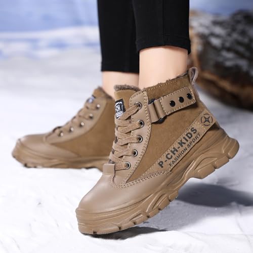 Toddler Snow Boots Cozy Fleece Snow Boots Non-Slip Walking Shoes Kids Boots Slip on Casual Short Booties Shoes3