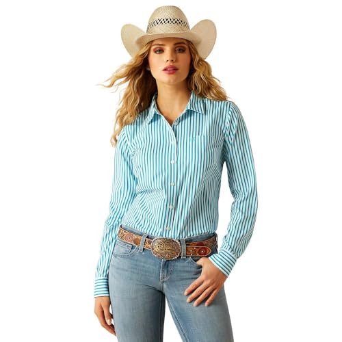 Ariat Womens Lavender Stripe Kirby Pro Shirt