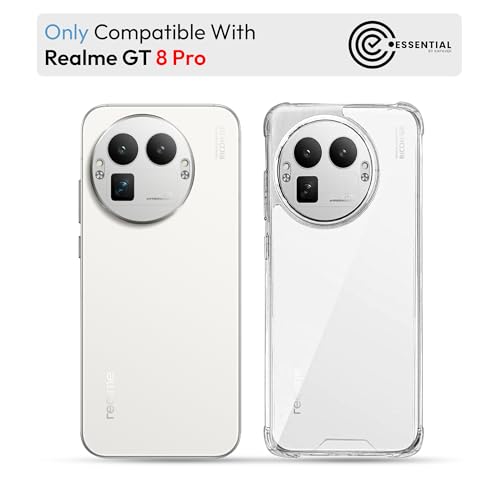 Image of KAPAVER Essential Back Cover Case Compatible with Realme GT 8 Pro (PC+TPU) (Realme GT 8 Pro - Clear)