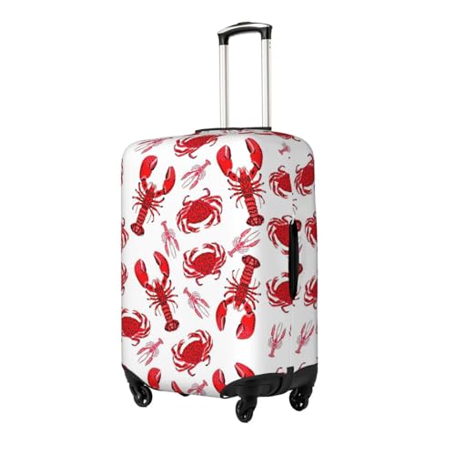 Cartoon Red Crab Lobster Luggage Cover, Protective Washable Suitcase Cover - Travel High Elastic Fibers Suitcase Protector Fits Medium2