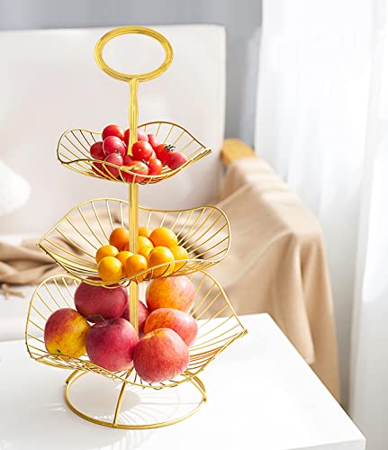 15 Inches 3-Tier Cupcake Golden Stand Hardware Fittings, Metal Mold Oval Holder Diy Making For Fruit Plate Cake Stand Snack Tray Replacement Parts Tea Party Wedding Decoration (3 Sets - Gold Oval) #TOP3