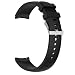 Produktbild AWADUO 20mm Ersatz Silikon Handgelenk Gerade Streifen Band für Samsung Galaxy Watch Active 40mm/ Samsung Galaxy Watch 42mm/ Samsung Gear Sport SM-R600(Silikon Schwarz)