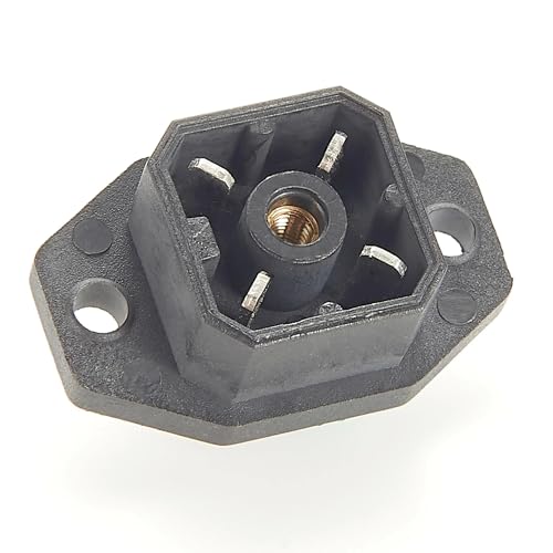 Solenoid Valve Connector Pack of 10, Compatible Hirschmann G4A5M 932092100 Black - DIN 43650 Form A 4-Pin Male Panel Mount Plug, 10A 50V IP65 Solder Contacts for Hydraulic/Pneumatic Valves