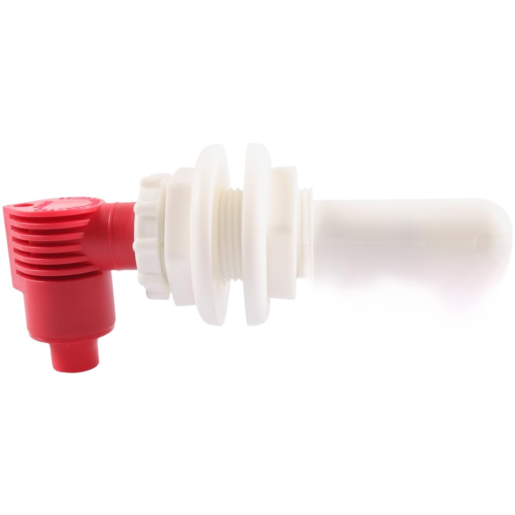 Marine Livewell - Kit de válvula de drenaje aireador con construcción ABS y manguera de PVC para sistema de oxigenación de barcos de pesca, color blanco A