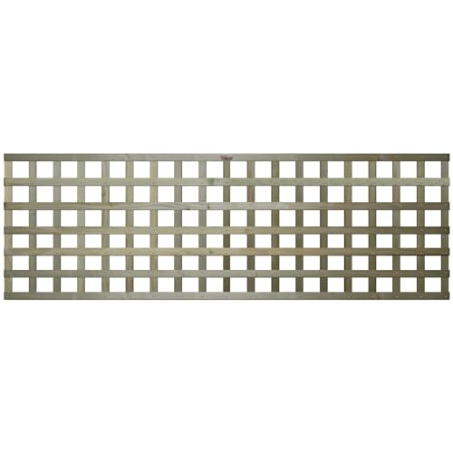 Privacy Square Flat Top, 6ft x 2ft Wooden Fence Panel Trellis Topper, Extender for Garden Fencing | Decorative Boundary Wall Lattice Extension (Wide: 182.8cm x High: 60cm)