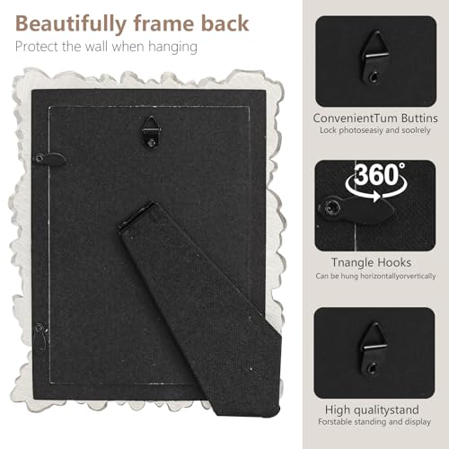 Image of 4x6 Vintage Picture Frames, Picture Frame for Table Top Display and Wall Hanging Home Decor (Silver, 4x6 Inch)