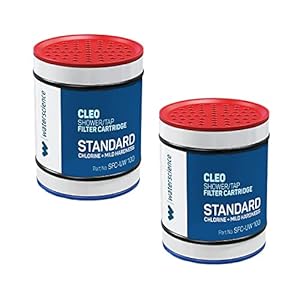 WaterScience Pack of 2 Hard Water Replacement Cartridge/Filter for Cleo Range of Shower and Tap Filters - Municipal/Metro Water Cartridge (SFC-UW 100-SC)