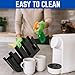 Cup and Lid Holder with Straw Organizer – Includes Clean Brush & Lid Organizer, 4 Adjustable Compartments, Coffee Cup and Lid Dispenser for Countertop, Coffee Station, Breakroom, Bar – Black