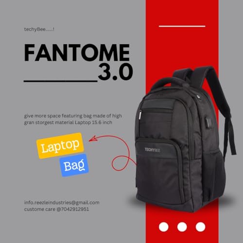 Image of TECHYBEE 45 L Expandable Travel Backpack - Flight Approved Carry On Weekender Bag with 16-Inch Laptop Compartment - Anti-Theft Large Business & College Daypack (Black)