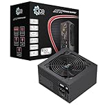 CiT Ace 650W ATX Power Supply Unit – 650W PC PSU with 120mm Silent Fan – Active PFC – Black Flat Cables – 6× SATA & 6+2 Pin PCIe – New Version ATX 1.3/2.03 Desktop Power Supply | Black