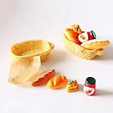 Puppen Hauszubehör Puppe Hausmöbel Fairy Garten Accessoires, Miniatur Food Mini Food 1/12 Mini Miniatur Lebensmittel Set Mini Jam Brotkorb Set Puppenhaus Küche Gemischt Essen Spielzeug Set