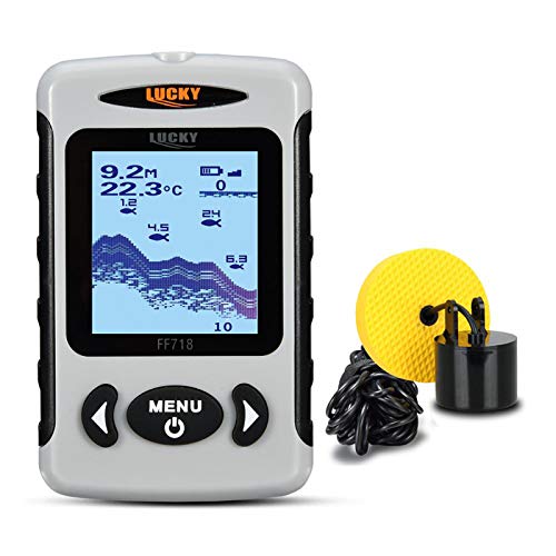 GYAM Buscador De Peces De Mano Detector Ultrasónico HD Inteligente En Color Inalámbrico Sonar Equipo De Pesca Portátil Inteligente con Transductor De Sonda Y Pantalla LCD