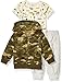 Amazon Essentials 3-Piece Microfleece Hoodie Set Infant-And-Toddler-Pants-Clothing-Sets, Safari, Preemie