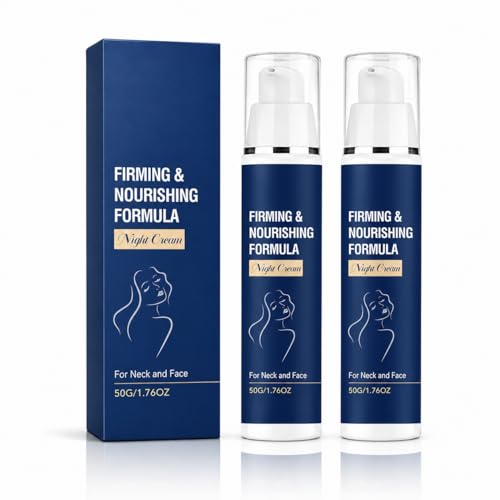 DTMIEAXN Firming & Nourishing Night Cream for Neck and Face Overnight Moisturizing Cream for Daily Skin Care-Chelsea Laboratory Formula 50g 2 Pack