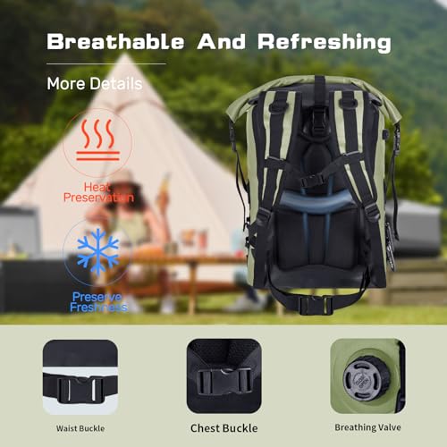 Iculbag 35L Cooler Backpack (48 cans) — Army Green — view 6