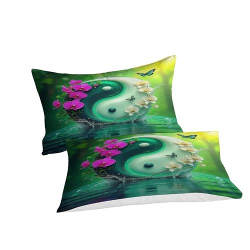 Ensemble de literie Yin Yang art unique imprimé 3D 3 pièces - 3