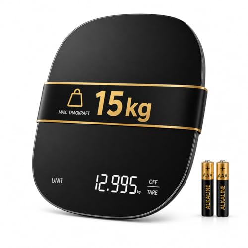 ADE Digitale Küchenwaage mit 15 kg Tragkraft | präzise Grammwaage