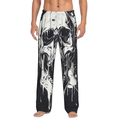 Pantalon de pyjama flanelle homme mort et fantôme d'horreur polaire
