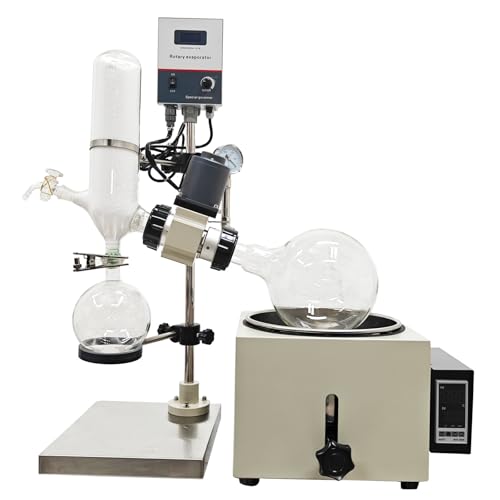LGXEnzhuo 3L Rotary Evaporator with Digital Temp Control 0-120 RPM Vacuum Distillation System for Lab Chemical Research and Solvent Recovery – 110V