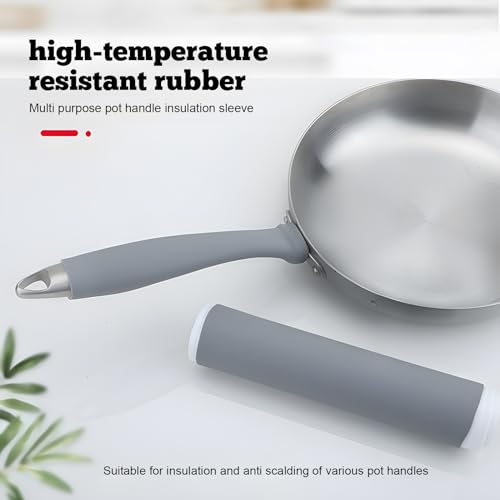 Image of Upgraded Silicone Pan Handle Sleeve - Heat-Resistant&Non-Slip Cast Iron Handle Cover for Pots and Pans - Multipurpose Kitchen Protection(2pcs Small)