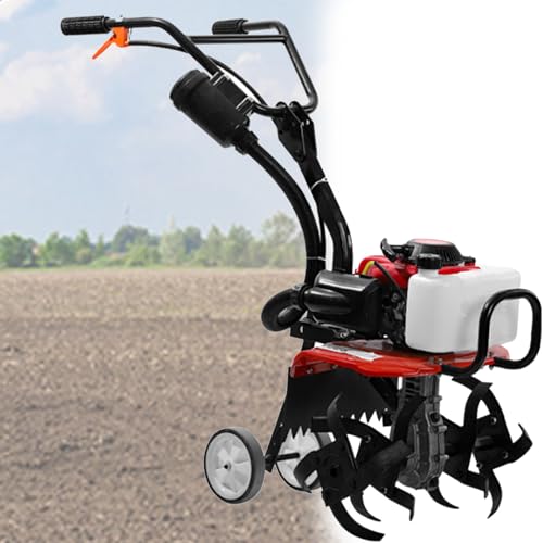 Cultivador De JardíN A Gasolina De 4 Tiempos, Cultivador De CéSped Y Suelo, Motor Rotovator, Liviano, Compacto, Potente, Manijas De Agarre Seguro, Construido Para Ser