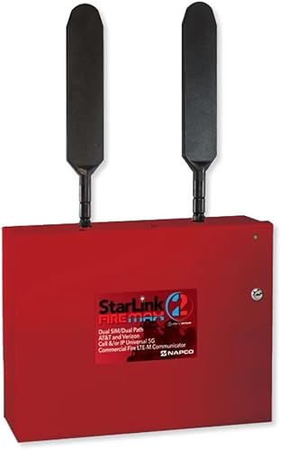 Napco SLE-MAX2-CFBPS StarLink MAX 2 Dual SIMDual Path Universal 5G Comunicador de alarma contra incendios comercial, carcasa de metal