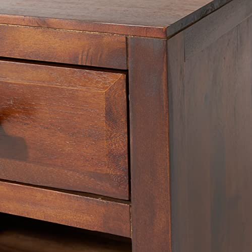 Christopher Knight Home Luna Acacia Wood Night Stand, Brown Mahogany #TOP5