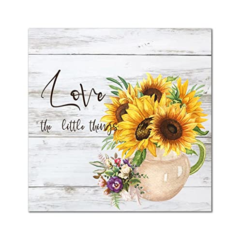 Plaque murale en bois decoration interieure salon chambre tournesol