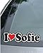 Produktbild INDIGOS UG - Aufkleber - Autoaufkleber - I Love Heart - Ich Liebe mit Herz 15 cm - I Love Sofie - Auto LKW Truck - Sticker mit Namen vom Mann Frau Kind