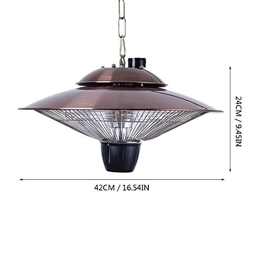 Exception Hanging Electric Patio Heater, Halogen Tube Space Heater, 3 Seconds Quick Heat, Adjustable 2 Heating Modes, For Outdoor Indoor #TOP1