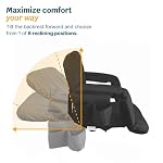Heated Massage Bleacher Seat with Back Support & Recline - Image 6