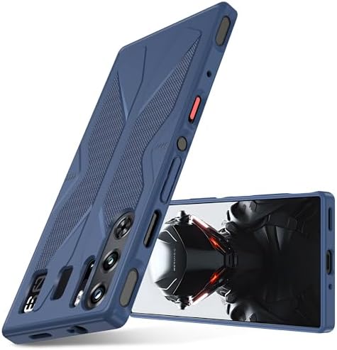 Zewan for Nubia Red Magic 9 Pro Plus Case, Soft TPU Military Grade Airbag Shockproof Drop Protection, Heat Dissipation, Anti Fingerprint, Blue