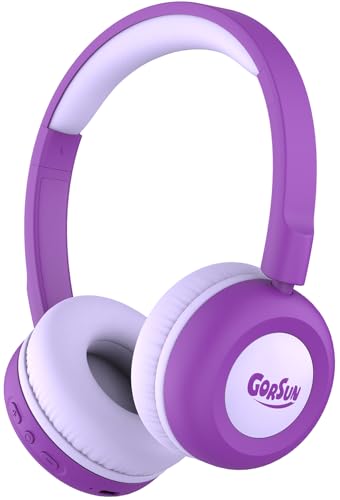 Gorsun Kids Bluetooth Headphones, Purple, 85dB Volume-Limited