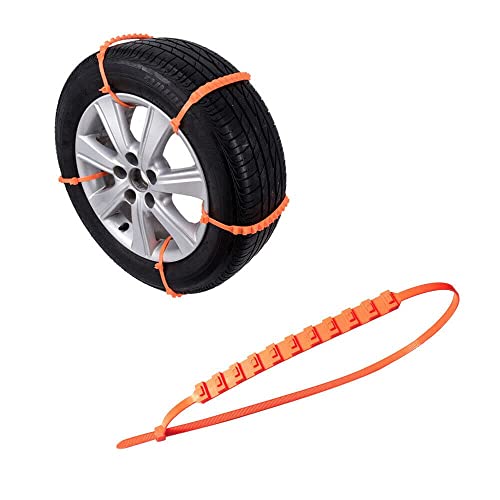 WUHONZS 10Pcs Car Tires Non-Slip Strap Chains Set Truck Snow Tire Antiskid Safety Chain,Power Plug Type