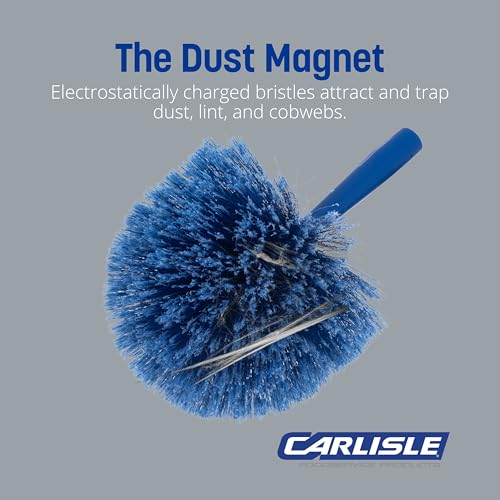SPARTA Flo-Pac Round Duster Head With Soft Flagged Bristles, Cleaning Essentials for Commercial and Home Use, 1 Count, Blue by Carlisle FoodService Products - Image 7