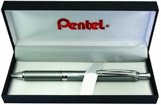 Pentel EnerGel Sterling Liquid BL407MA-BOX Rollerball Pen in Gift Box Anthracite Barrel 0.35 mm Stroke Width 0.7 mm Ball Diameter Black Ink