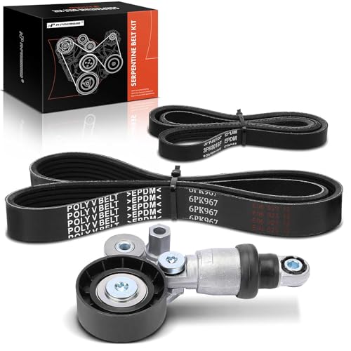 A-Premium Engine Serpentine Belt Drive Kit Compatible with Mazda CX-5 CX5 2016-2024, 3 2014-2022, 3 Sport 2014-2017 2019-2022, 6 2014-2021 - 2.0L 2.5L