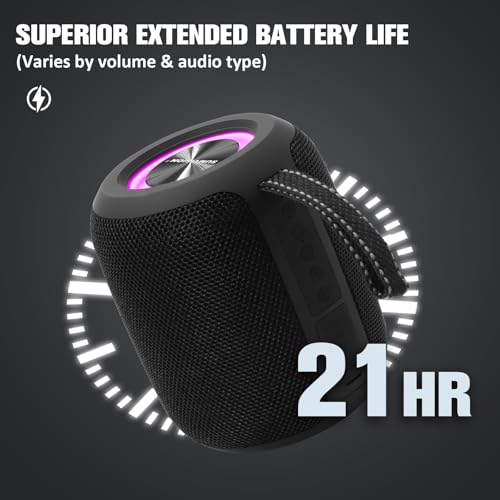 Sumvision Monic Wave Portable Bluetooth Speaker True Wireless Stereo Speakers 3D Sound Enhance RGB 21Hr 1800mAh Long Life Battery Bluetooth 5.4 USB C Fast Charge Drop Protect UK Design UK Tech Support - Image 5
