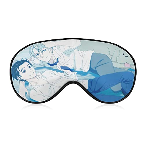 ユーリ!!! on ICE (2) アイマスク シルク 睡眠用 夏用 洗える アイピロー 目隠し 寝る時マスク スリープマスク 目のケア ふわふわ素材 快眠 快眠 軽量 安眠遮光 旅行用 長さが調節できる