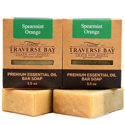 Traverse Bay Bath and Body Spearmint Orange Essential Oil Soap - 2 Pack image 4