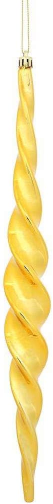Vickerman 14.6" Honey Gold Shiny Spiral Icicle 2Bx