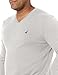 Nautica Men's Classic Fit Soft Lightweight Jersey V-Neck Sweater, Grey Heather, X-Large