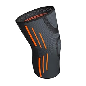 KGONE Knee Support for Men and Women, Anti Slip Knee Brace Breathable Compression Knee Sleeve for Arthritis, Joint Pain Relief, Running, Sports (Single Wrap)